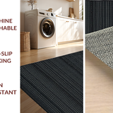 Casual Earthy Patterned Mat(Black)