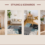 Ultra Soft Area Rug, Non Slip, Stain Resistant, Washable Area Rugs for Living Room, Bedroom, Modern Abstract Bedroom Minimalist Style Area Rug(Gray)