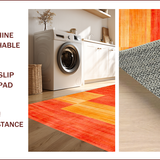 Ultra Soft Area Rug, Non Slip, Stain Resistant, Washable Area Rugs for Living Room, Bedroom, Vibrant Abstract Shaggy Aesthetic(Red)