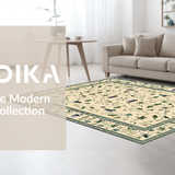 Ultra Soft Area Rug, Non Slip, Stain Resistant, Washable Area Rugs for Living Room, Bedroom, Stylish Botanical Print Arrangement(Beige)