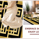 Ultra Soft Area Rug, Non Slip, Stain Resistant, Washable Area Rugs for Living Room, Bedroom, Bold Modernized Trellis Aesthetic(Black)