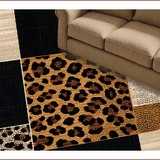 Ultra Soft Area Rug, Non Slip, Stain Resistant, Washable Area Rugs for Living Room, Bedroom, Luxurious Exotic Print Statement(Black)