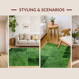 Contemporary Textured Turf Elegance(Green)