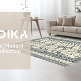 Ultra Soft Area Rug, Non Slip, Stain Resistant, Washable Area Rugs for Living Room, Bedroom, Sophisticated Minimalist Patterned Piece(Beige)