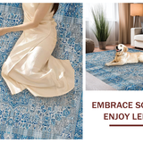 Elegant Transitional Patterned Tiled Style(Blue)