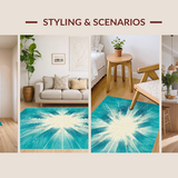 Coastal Inspired Aqua Wave Elements(Blue)