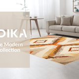 Ultra Soft Area Rug, Non Slip, Stain Resistant, Washable Area Rugs for Living Room, Bedroom, Elegant Trellis Pattern in Warm Hues(Beige)