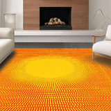 Ultra Soft Area Rug, Non Slip, Stain Resistant, Washable Area Rugs for Living Room, Bedroom, Sunny Eclectic Color Fusion(Red)