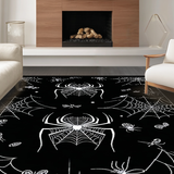 Ultra Soft Area Rug, Non Slip, Stain Resistant, Washable Area Rugs for Living Room, Bedroom, Whimsical Gothic Lace Element(White)