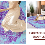 Ultra Soft Area Rug, Non Slip, Stain Resistant, Washable Area Rugs for Living Room, Bedroom, Boho Chic Distressed Area Rug(Blue)