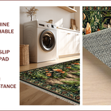Ultra Soft Area Rug, Non Slip, Stain Resistant, Washable Area Rugs for Living Room, Bedroom, Vintage Floral Earthy Tones(Green)