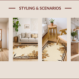 Ultra Soft Area Rug, Non Slip, Stain Resistant, Washable Area Rugs for Living Room, Bedroom, Washable Indoor Outdoor Runner(Beige)
