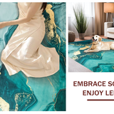 Elegant Gold Veined Aesthetic(Blue)