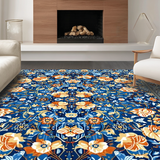 Trendy Distressed Floral Aesthetic(Blue)