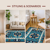 Luxurious Geometric Tiled Arrangement(Blue)