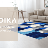 Sophisticated Gray and Blue Mosaic(Blue)