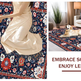 Vibrant Red Floral Harmony(Blue)