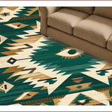 Ultra Soft Area Rug, Non Slip, Stain Resistant, Washable Area Rugs for Living Room, Bedroom, Rustic Boho Bedroom Non-Slip Decorative Carpet(Green)