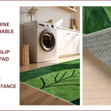 Ultra Soft Area Rug, Non Slip, Stain Resistant, Washable Area Rugs for Living Room, Bedroom, Charming Moss Green Textured Aesthetic(Green)