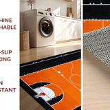 Ultra Soft Area Rug, Non Slip, Stain Resistant, Washable Area Rugs for Living Room, Bedroom, Vibrant Sporty Circular Floor Accent(Orange)