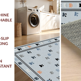 Ultra Soft Area Rug, Non Slip, Stain Resistant, Washable Area Rugs for Living Room, Bedroom, Rustic Warm Toned Print Variation(Gray)