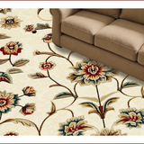 Ultra Soft Area Rug, Non Slip, Stain Resistant, Washable Area Rugs for Living Room, Bedroom, Vintage Floral Neutral Living Room Stain-Resistant Rug(Beige)