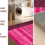 Ultra Soft Area Rug, Non Slip, Stain Resistant, Washable Area Rugs for Living Room, Bedroom, Funky Geometric Animal Aesthetic(Pink)