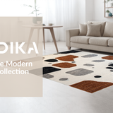 Ultra Soft Area Rug, Non Slip, Stain Resistant, Washable Area Rugs for Living Room, Bedroom, Contemporary Rustic Chic Theme(Brown)