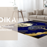 Ultra Soft Area Rug, Non Slip, Stain Resistant, Washable Area Rugs for Living Room, Bedroom, Colorful Ethereal Nature Pattern(Blue)