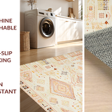 Neutral Toned Distressed Lattice Design(Ivory)