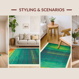 Eclectic Rainbow Abstract Motif(Blue)