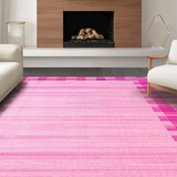 Ultra Soft Area Rug, Non Slip, Stain Resistant, Washable Area Rugs for Living Room, Bedroom, Luxurious Pink Purple Grid(Pink)
