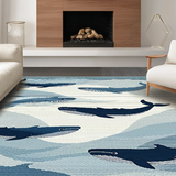 Contemporary Ocean Wave Design(Blue)