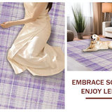 Ultra Soft Area Rug, Non Slip, Stain Resistant, Washable Area Rugs for Living Room, Bedroom, Decorative Bow Shape Rug Cute Room Decor Lavender Aesthetic Carpet(Purple)
