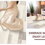Ultra Soft Area Rug, Non Slip, Stain Resistant, Washable Area Rugs for Living Room, Bedroom, Elegant Abstract Cream Textured Mat(Beige)