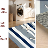 Minimalist Grey Striped Artistry(Blue)