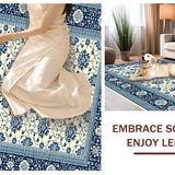 Ultra Soft Area Rug, Non Slip, Stain Resistant, Washable Area Rugs for Living Room, Bedroom, Stylish Distressed Floral Composition(White)