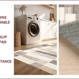 Ultra Soft Area Rug, Non Slip, Stain Resistant, Washable Area Rugs for Living Room, Bedroom, Elegant Neutral Toned Abstract Design(Beige)