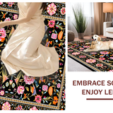 Artistic Floral Bird Motif(Black)