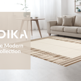 Contemporary Light Brown Geometric Theme(Beige)