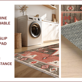 Ultra Soft Area Rug, Non Slip, Stain Resistant, Washable Area Rugs for Living Room, Bedroom, Modern Vibrant Paisley Design(Gray)