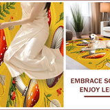 Ultra Soft Area Rug, Non Slip, Stain Resistant, Washable Area Rugs for Living Room, Bedroom, Nature-Inspired Washable Standing Rugs for Home Chefs(Yellow)