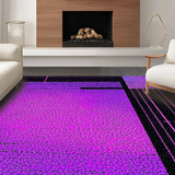 Ultra Soft Area Rug, Non Slip, Stain Resistant, Washable Area Rugs for Living Room, Bedroom, Chic Geometric Gaming Art(Purple)