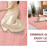 Ultra Soft Area Rug, Non Slip, Stain Resistant, Washable Area Rugs for Living Room, Bedroom, Trendy Modern Animal Pattern(Pink)