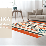 Ultra Soft Area Rug, Non Slip, Stain Resistant, Washable Area Rugs for Living Room, Bedroom, Neutral Tufted Bath Rug for Minimalist Decor(Orange)