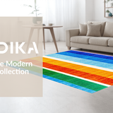 Ultra Soft Area Rug, Non Slip, Stain Resistant, Washable Area Rugs for Living Room, Bedroom, Charming Playful Color Splash(Red)