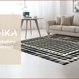 Ultra Soft Area Rug, Non Slip, Stain Resistant, Washable Area Rugs for Living Room, Bedroom, Vintage Inspired Checkerboard Aesthetic(Black)