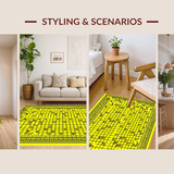 Ultra Soft Area Rug, Non Slip, Stain Resistant, Washable Area Rugs for Living Room, Bedroom, Nature-Inspired Minimalist Pattern(Yellow)