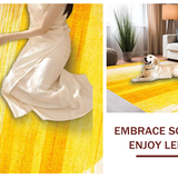 Ultra Soft Area Rug, Non Slip, Stain Resistant, Washable Area Rugs for Living Room, Bedroom, Elegant Soft Yellow Accent Piece(Yellow)