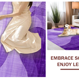 Ultra Soft Area Rug, Non Slip, Stain Resistant, Washable Area Rugs for Living Room, Bedroom, Whimsical Modern Swirl Design(Purple)